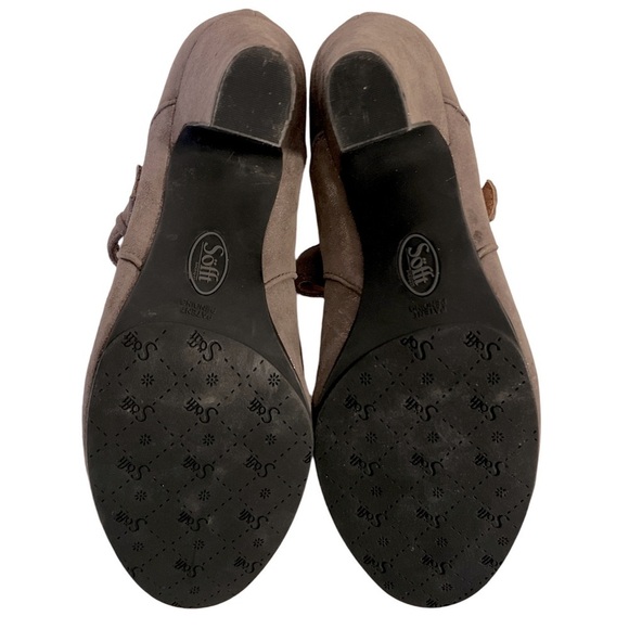 SÖFFT • Metallic Gray Miranda Mary Jane Leather Pump Heels - Picture 7 of 11